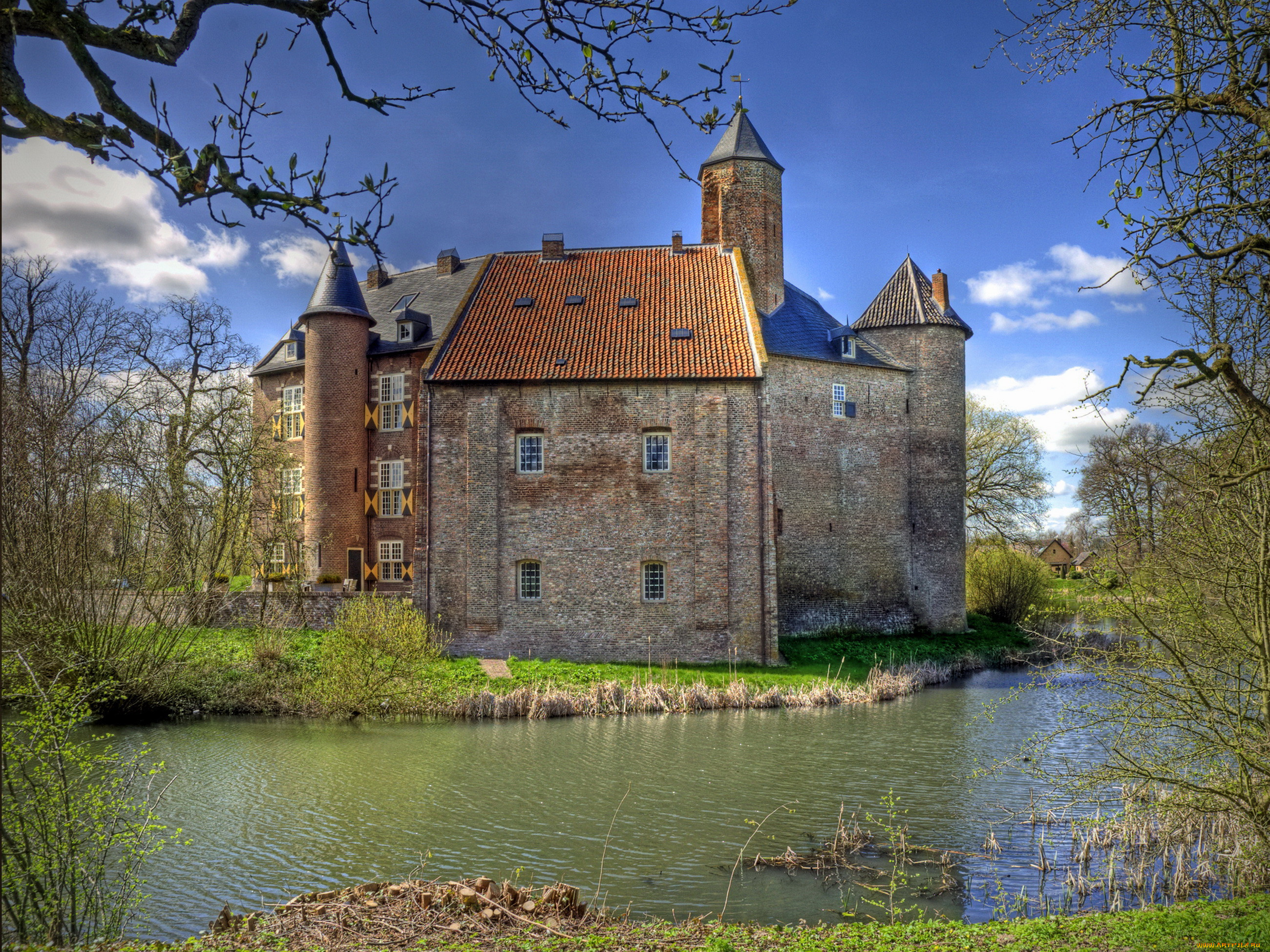 , , , , holland, waardenburg, castle
